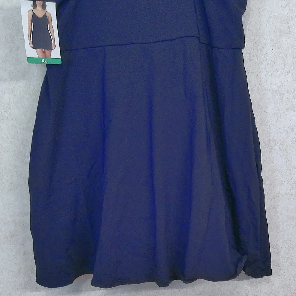 NWT Lands End Navy One Piece Swim Suit Adjust Straps, Built In Bra, Lining Sz XL - Picture 7 of 8